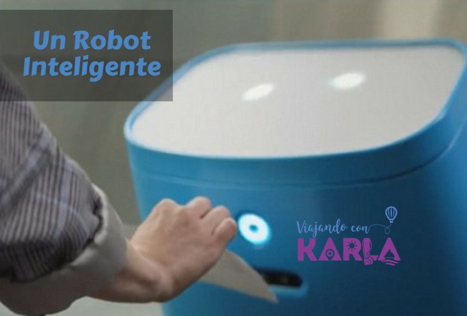 El robot inteligente que se encarga de las maletas de los pasajeros